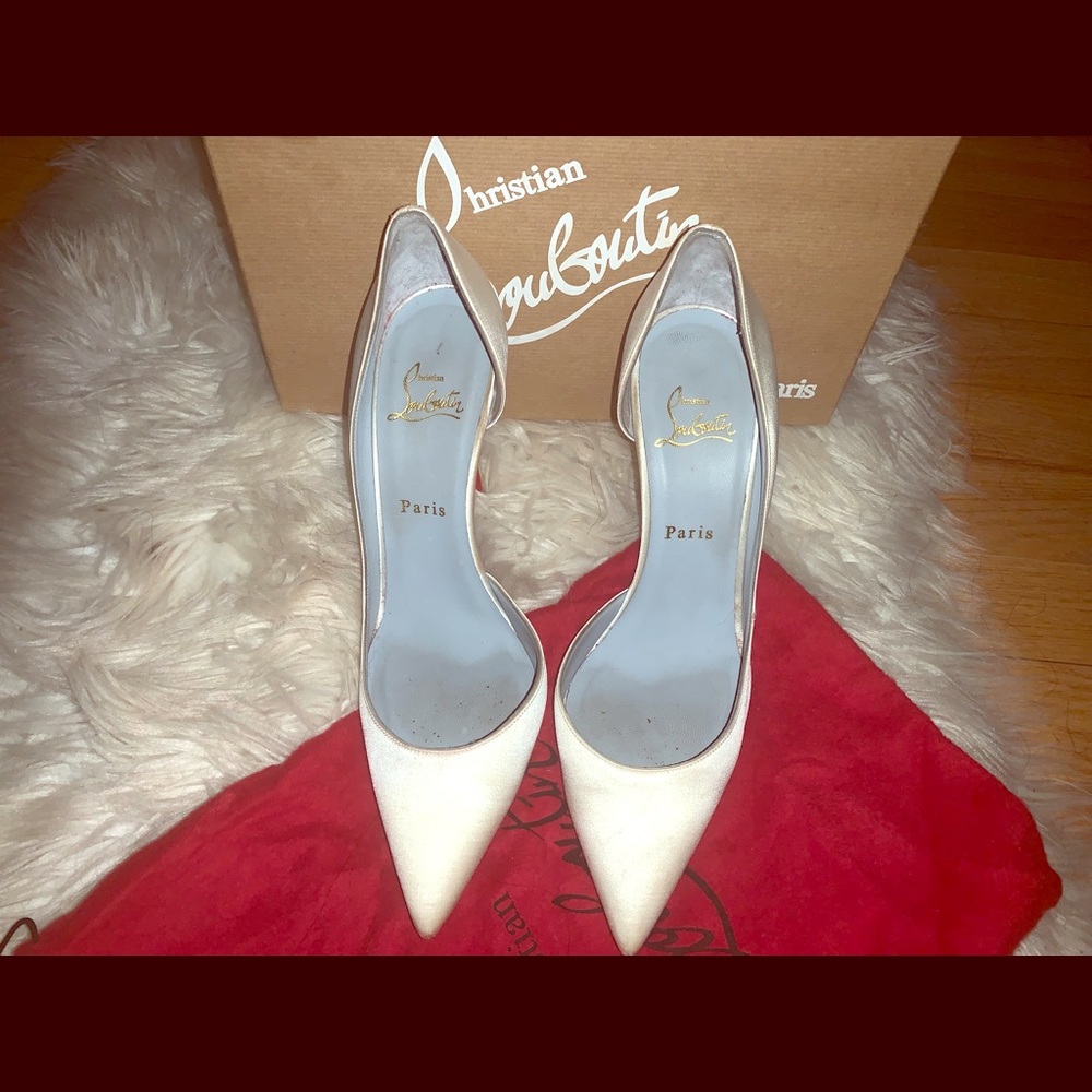 Off-White Satin Christian Louboutin Iriza